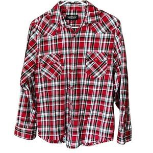 Senior de los Cielos Plaid Western Snap Up Shirt